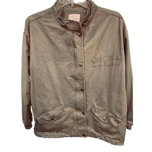 Women' Pellobello Cotton Utility Jacket In Army Khaki / Sage Color Size SP